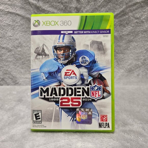 NFL Other - Madden NFL 25 Xbox 360 Barry Sanders Cover Pre Owned Light Scratches Tested